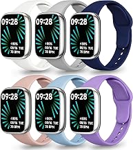 3-6 Pieces Straps for Redmi Watch 3 Active | Soft TPU, lightweight and easy to clean; adjustable and quick release