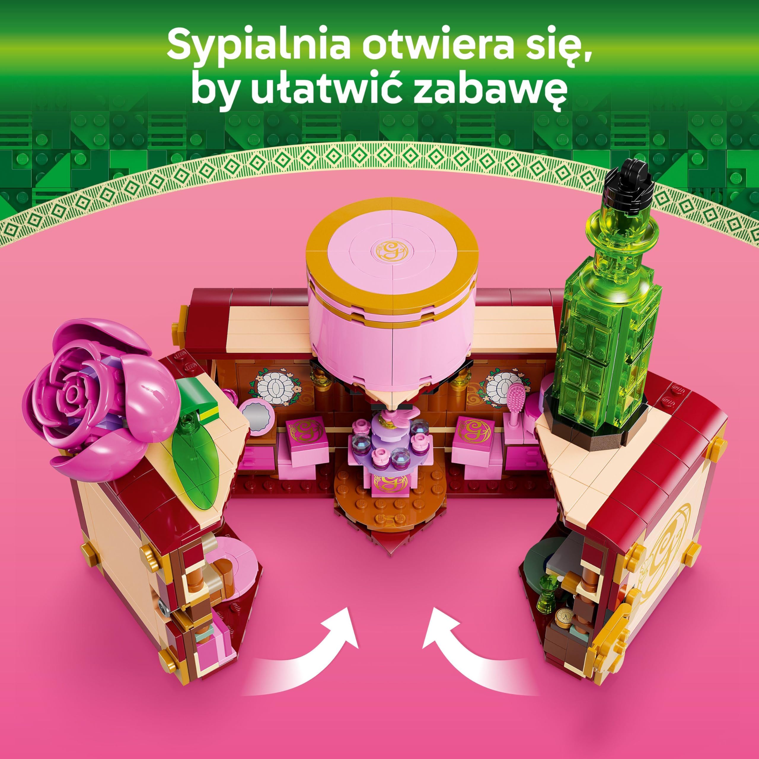 LEGO Wicked Akademik Glindy i Elphaby, Kreatywna Zabawka dla Dziecka do Zbudowania, Zawiera 2 Minilaleczki, Pomysł na Prezent dla 8-latki i Fanów Domków dla Lalek, dla Dziewczynki i Chłopca, 75683