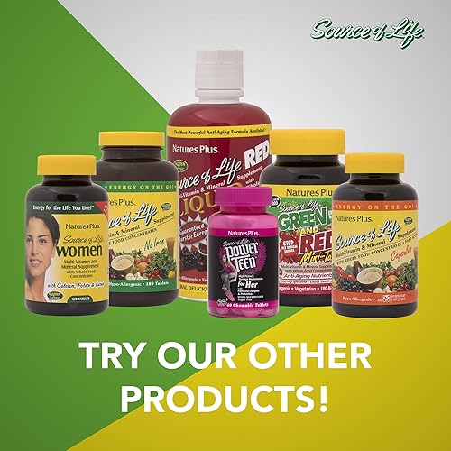 Miniatura 8 de Natures Plus Source of Life - Fórmula de refuerzo inmunológico para adultos, liberación rápida y prolongada, 90 tabletas vegetarianas, suplemento