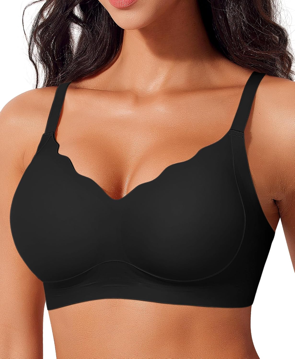 Seamless Bras for Women Full Coverage No Underwire Wireless Tshirt Bra Comfortable Back Smoothing Supportive Bralettes