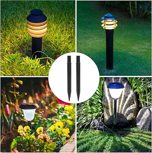 Miniatura 7 de Beaupretty Estacas de paisaje, 8 piezas de estacas de plástico para el suelo, luces solares, estacas de borde de paisaje, estacas resistentes a los