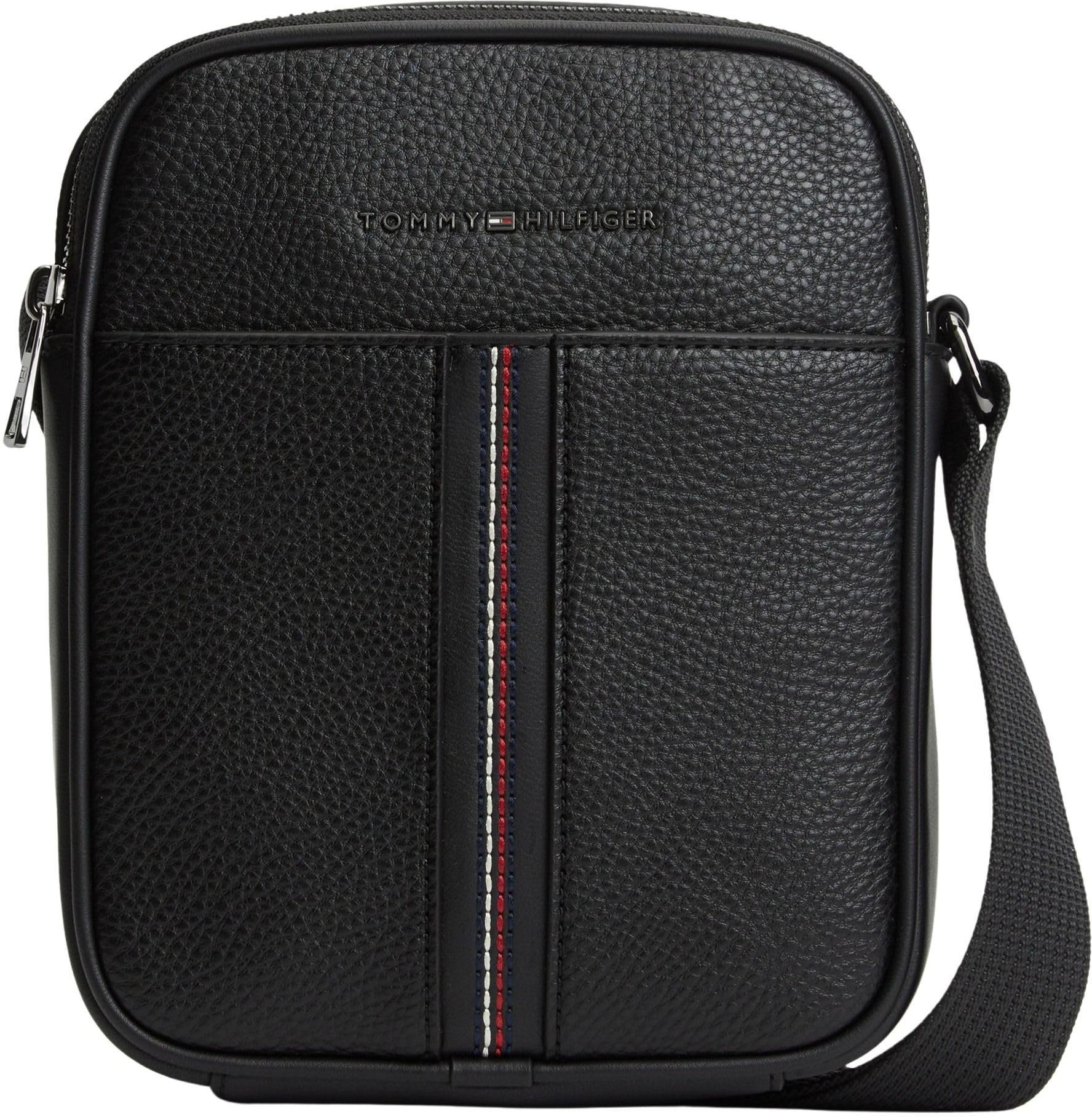 Tommy Hilfiger Men's Th Central Mini Reporter AM0AM14168 Crossover, BLACK (Black), One Size