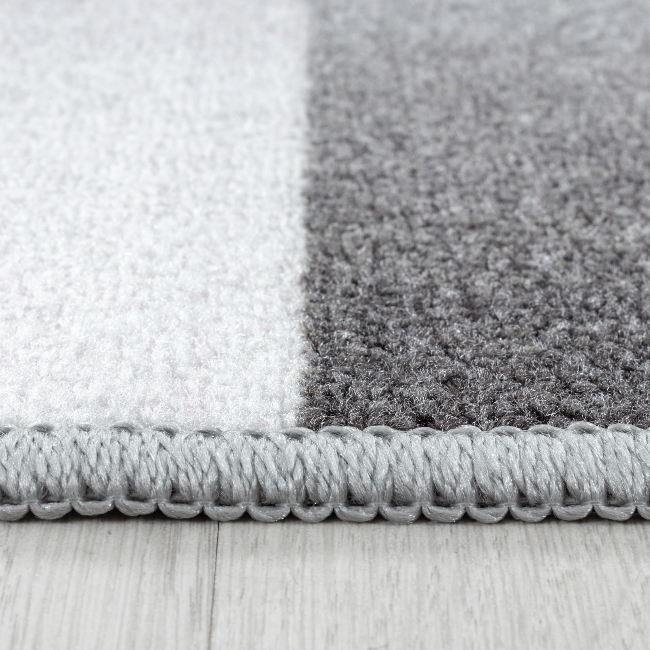 HomebyHome Alfombra para niños Pila Corta Diseño de la Copa de la Camiseta de fútbol Habitación de los niños de los bebés Suave y Lavable Rectangular Chico Gris, Color:Gris, Tamaño:160x230 cm