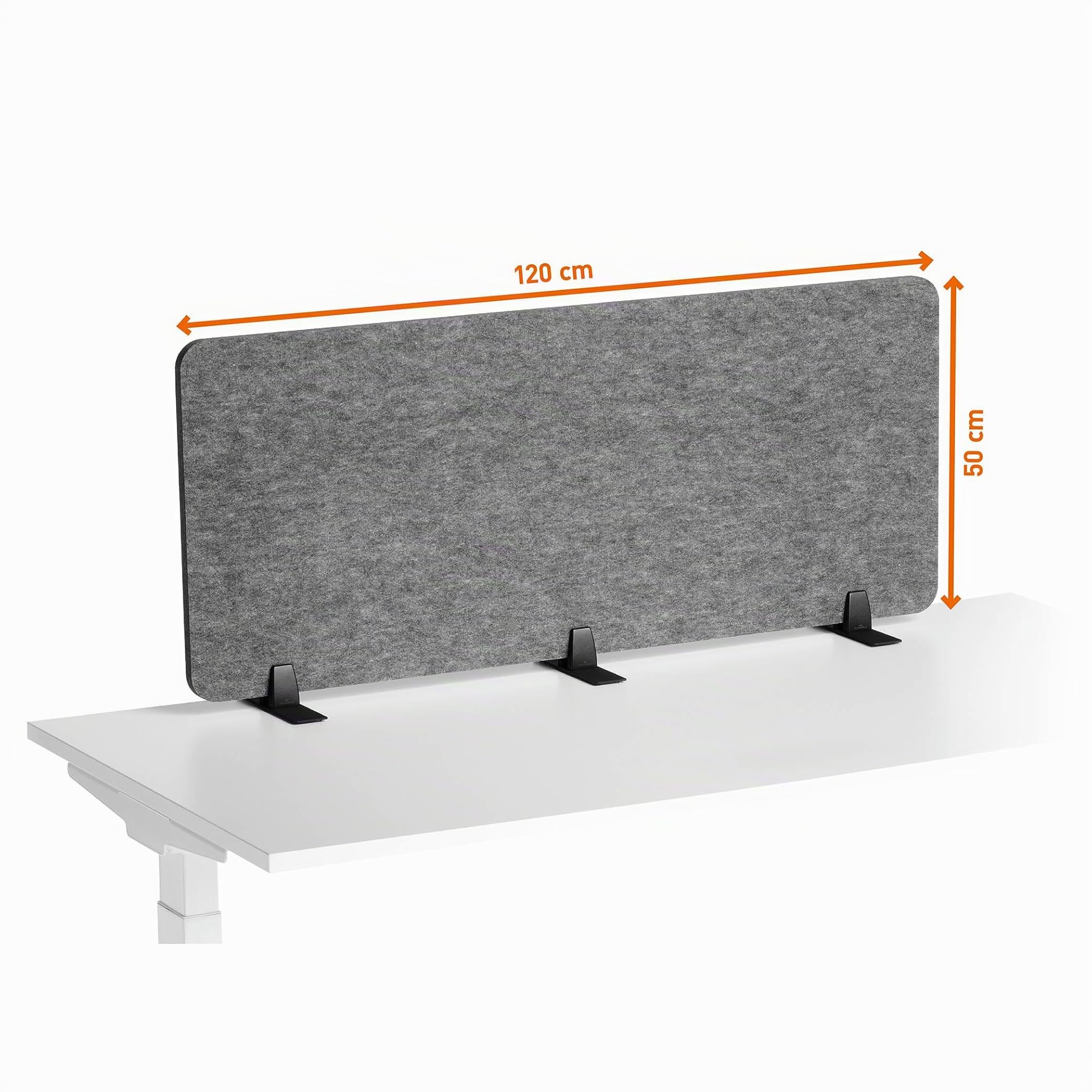 Durable Tischtrennwand Effect 120, Schreibtisch-Trenner, anthrazit, 313458