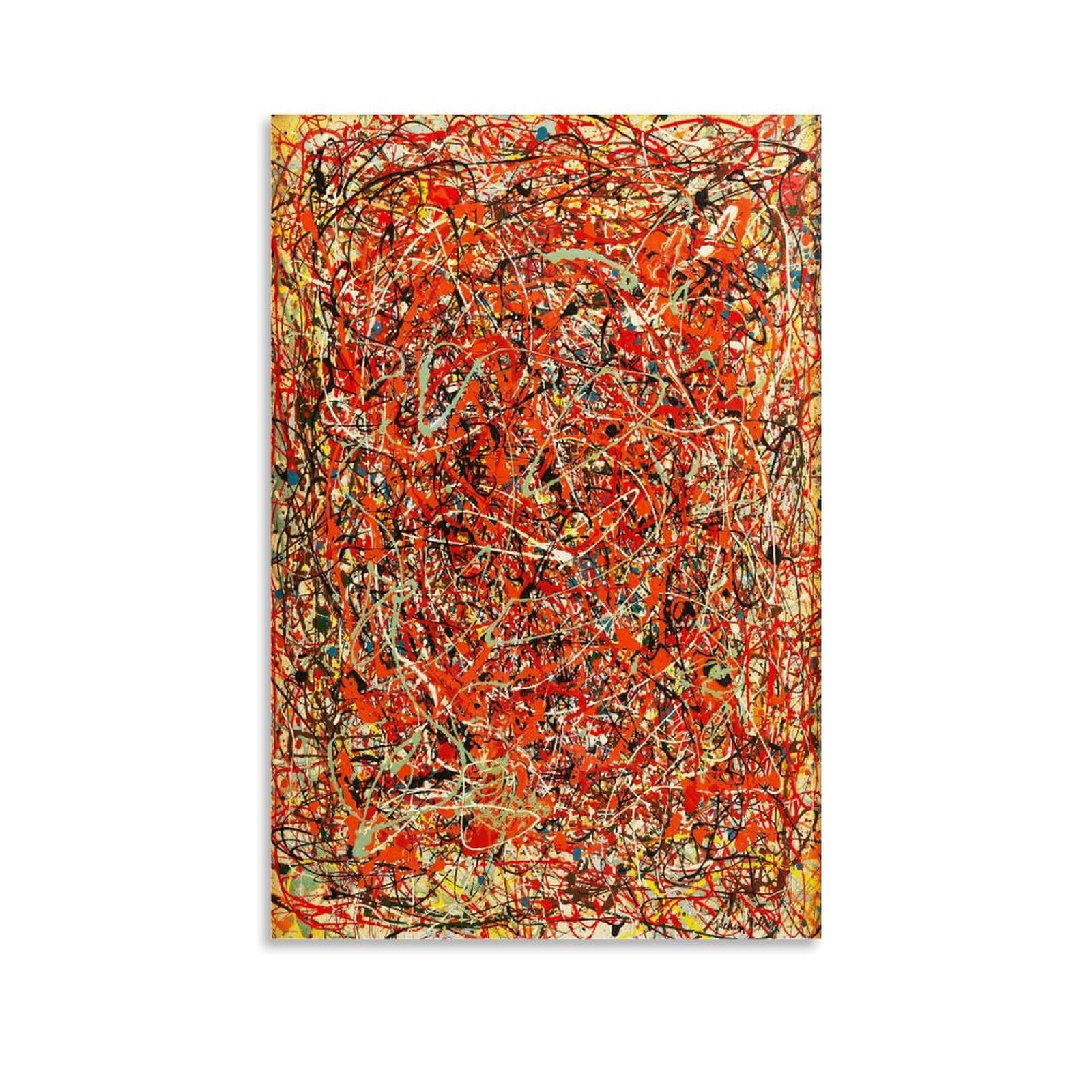 Zhucairr Unframe-Style Jackson Pollock Painter Works《The Fury》Poster Picture Print Canvas Wall Paint Arts Decor Modern Home Artworks Gift Idea 12X18inch(30X45cm)