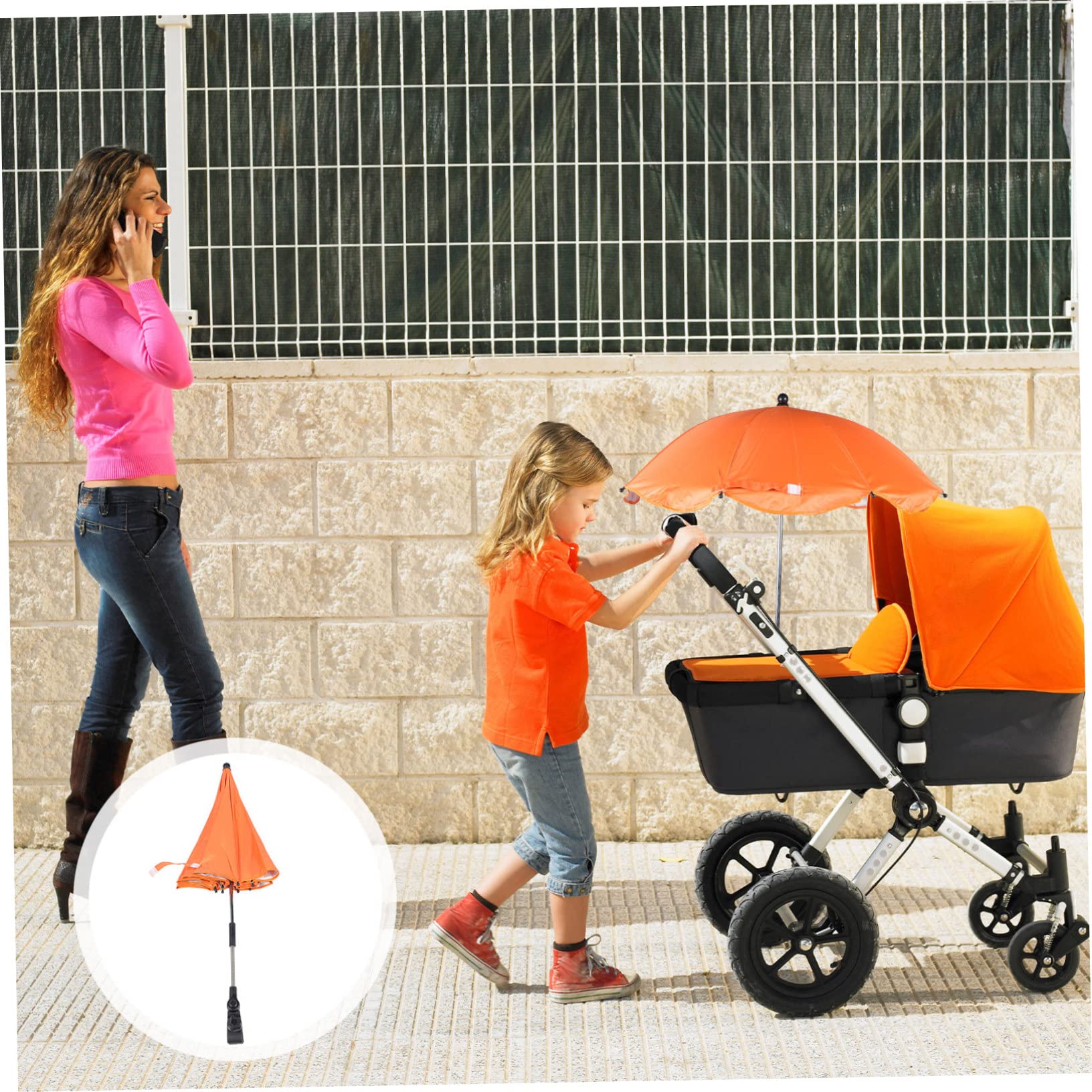 Hohopeti 4pièces Parasol Clip Poussette Avec Uv Anti-chaleur Pour Parasol Trotteur