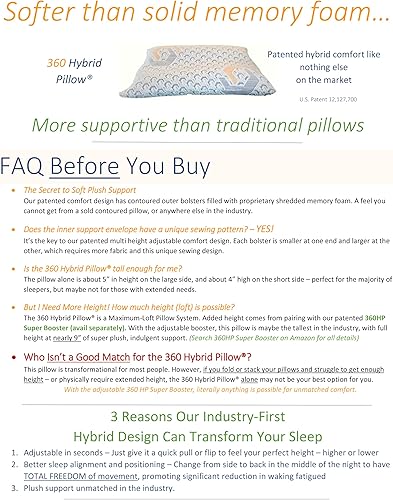 Miniatura 2 de Almohada cervical cervical para aliviar el dolor  Ergonómica y ajustable para dormir de espalda, de lado, boca abajo, rollo de cuello contorneado,