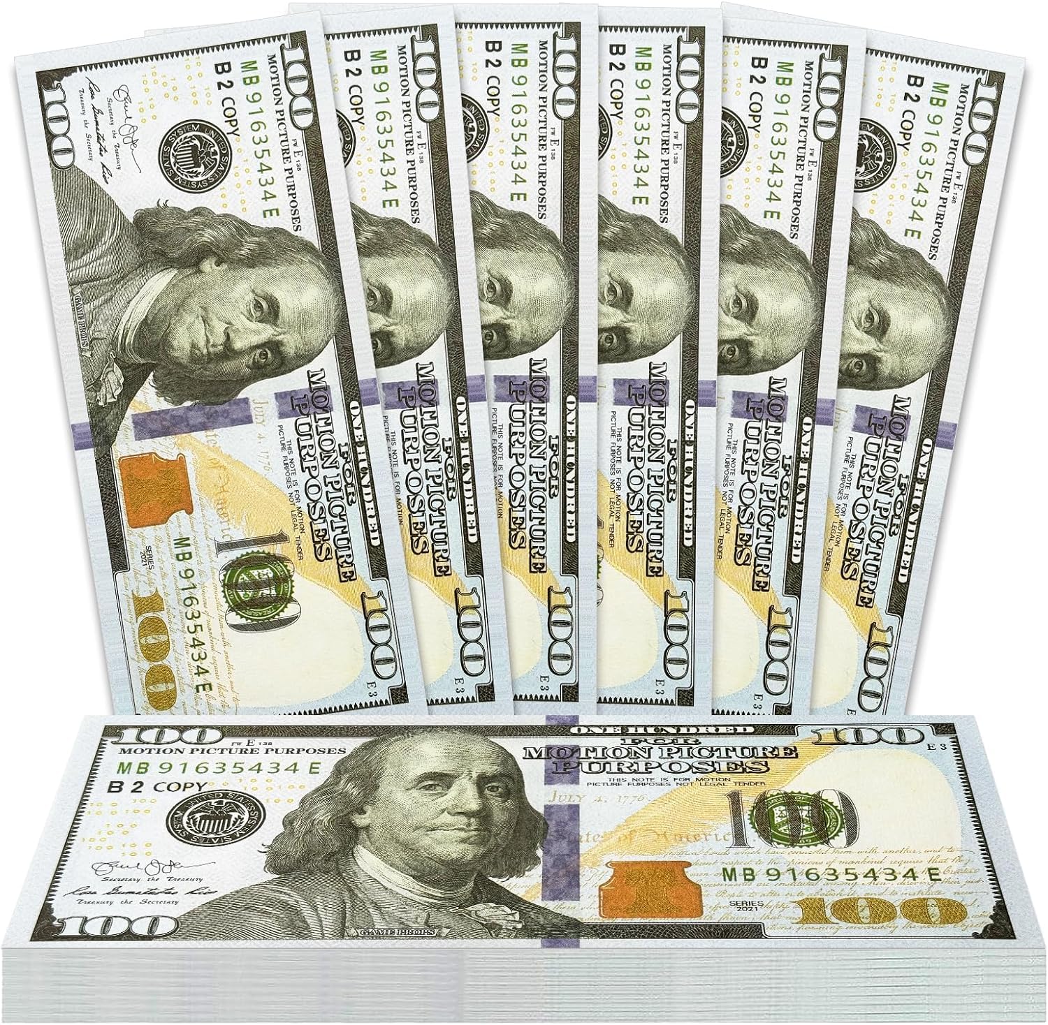 Mallexo Dollar Money Prank Toys for Kids 100Pcs Coupons Dummy Doller Currency Notes for Boy | Girl Learning & Education Baby Money Toys Multicolor Nakli pese or Playing Fake Money Notes Birthday Gift-image-38
