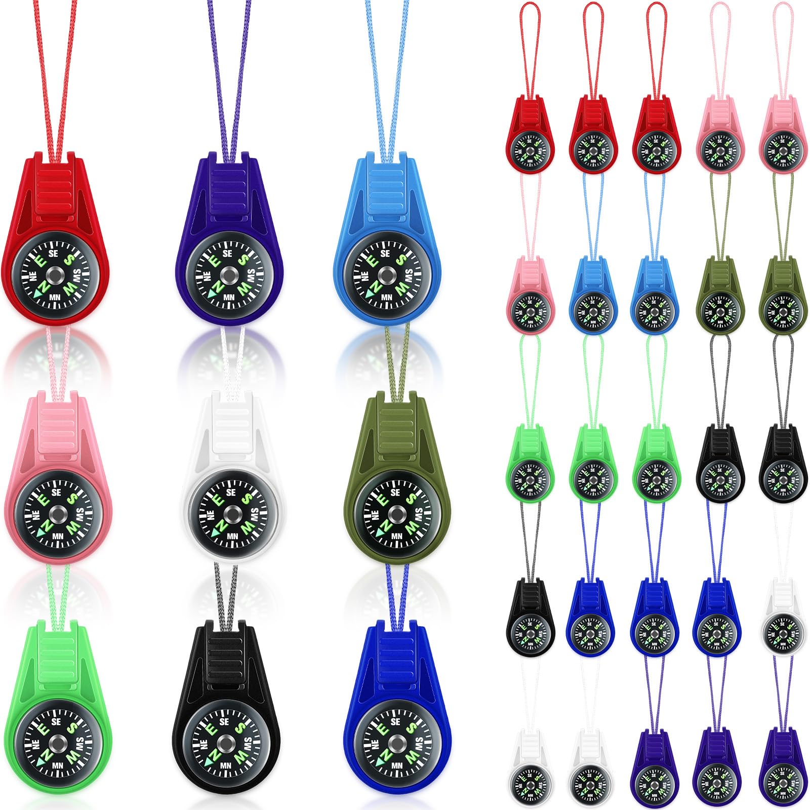 Paquete de 50 brújula para niños, brújula para senderismo, 9 colores, brújula exploradora para niños, mini brújula, brújula para niños para senderismo, adecuada para regalos de niños, camping,