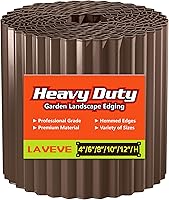 Vista 10 de Borde de jardín de metal corrugado de 4 pulgadas x 10 pies, borde de borde de paisaje para césped, cama de flores, valla de jardín, bordes