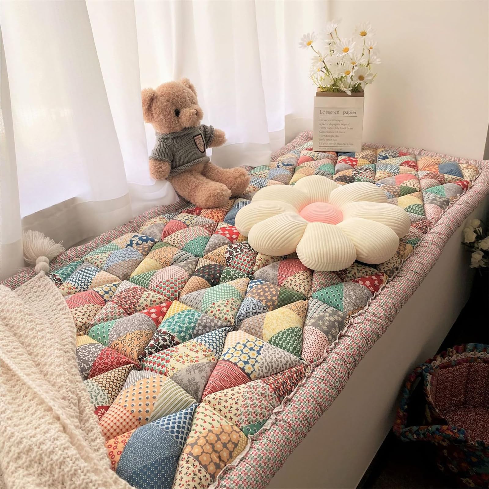 Garden Chic Cotton Protective Couch Cover, New Magic Sofa Cover GardenChic Cotton Protective Couch Cover for Pet Owners (23.6x23.6 in/60x60cm,A)