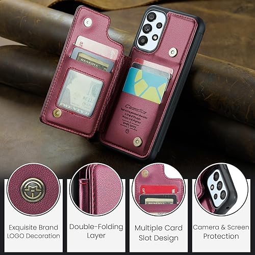 Miniatura 8 de GUODONGMEI Funda para Samsung Galaxy A53 5G con soporte para tarjetas, para Samsung A53 Funda tipo cartera para mujeres y hombres con bloqueo RFID,