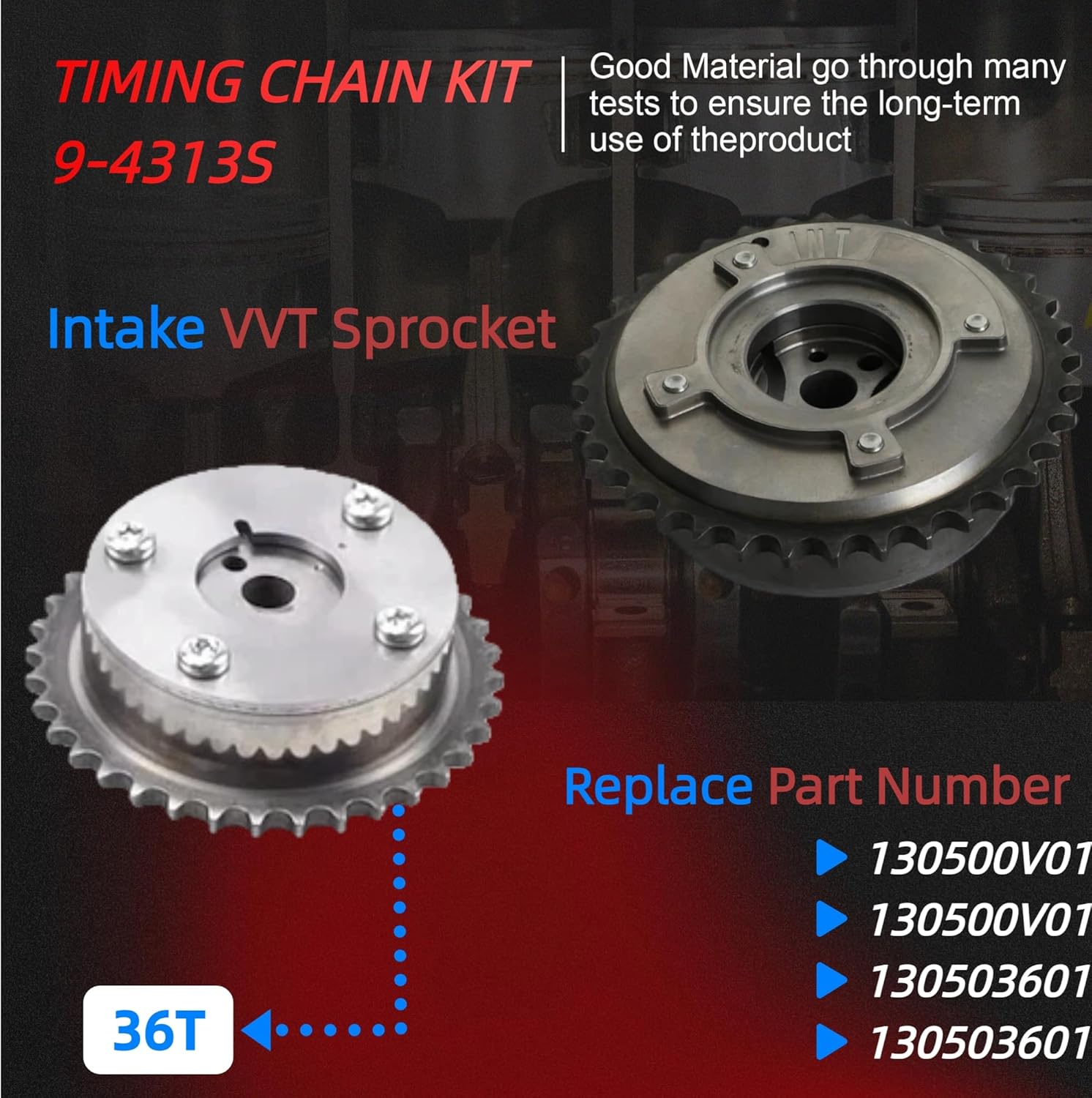 2AR-FE Engine Timing Chain Kit w/VVT Sprockt Head Gasket Set Rocker Arms Lifters Kit Water/Oil Pump Fit for Toyota Camry Rav4 Highlander Venza Avalon Scion TC 1AR-FE 2.5/2.7L 2009-2019
