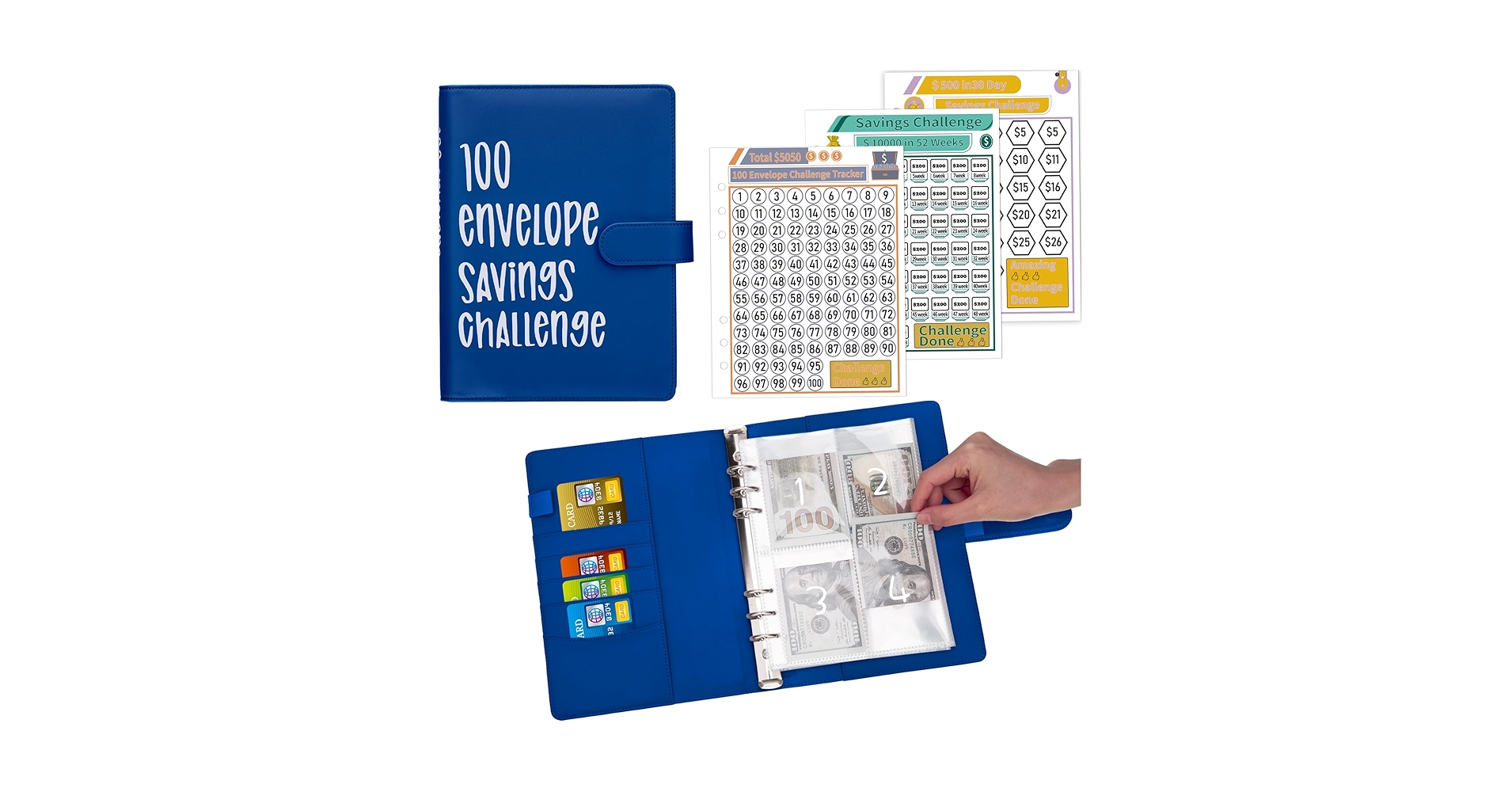 Amazon.com : Ndsox 100 Envelopes Money Saving Challenge