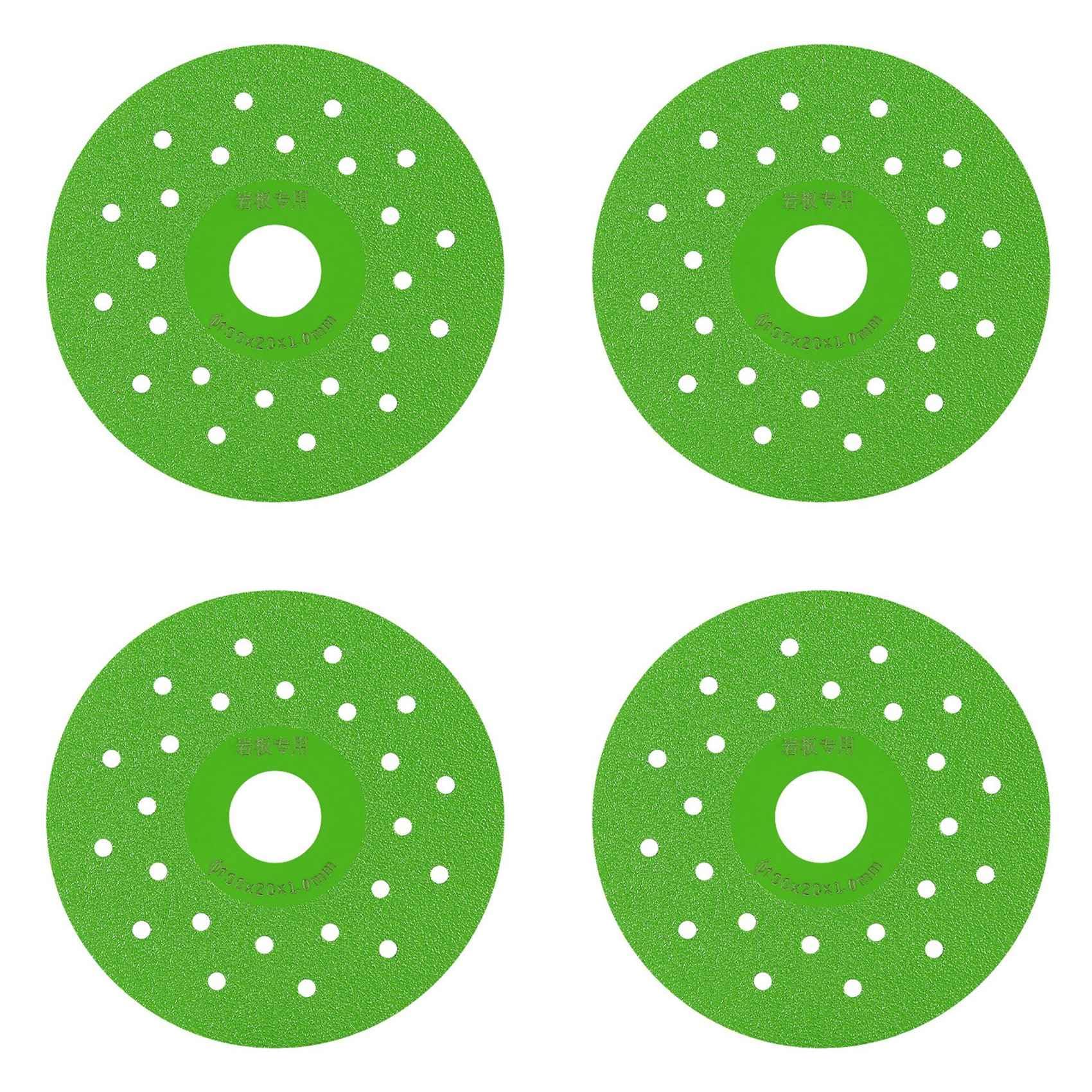 Jnchdghwa Green 4Pcs 4Inch/100Mm Super Thin Cutting Disc For Porcelain Glass Tile Marble Saw Blade Brazed Cut-Off Wheel