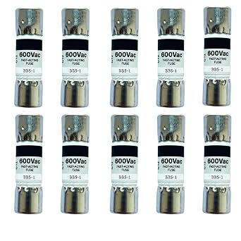 10-Pack New bbs-1A 600Vac Fast Acting Fuse,BBS-1 Multi-Meter Cartridge Fuses