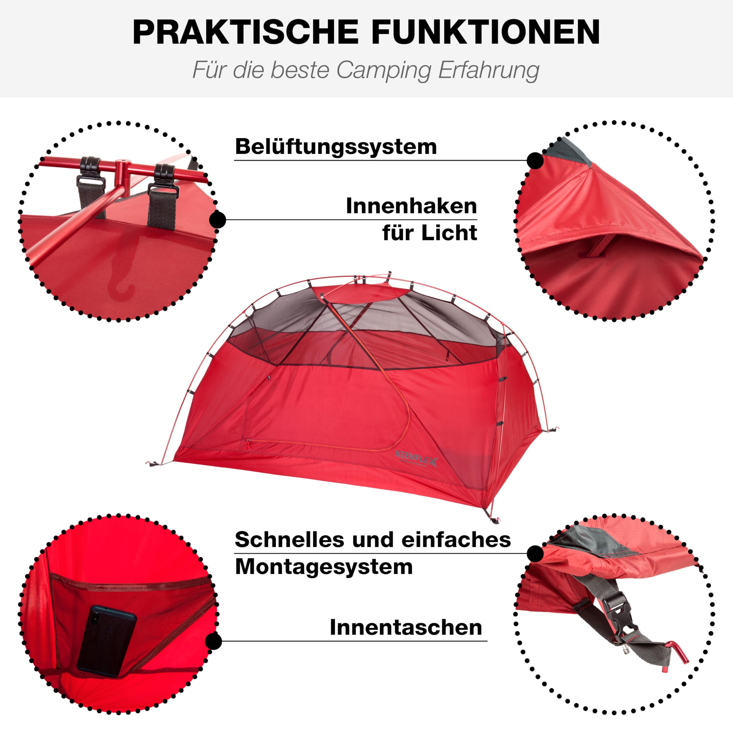 2 Personen Camping Trekking Zelt Doppelwandig Ultraleicht 2800g