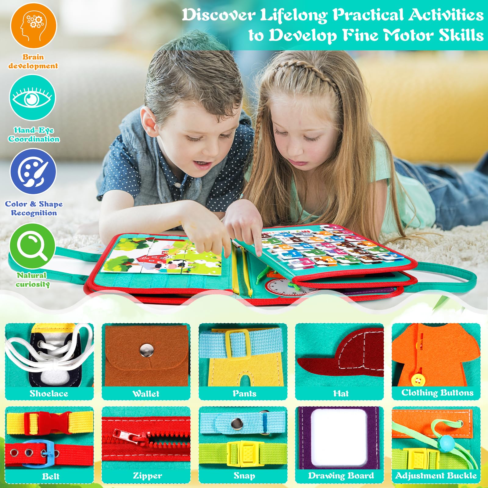 Française Busy Board Jouet Montessori 2 Ans, 8 in 1 Jeux Montessori Éducatif Jouets d'Activité et de Développement, Jeux Avion Voiture Enfant Voyage, Cadeau pour Enfants Garçon Fille 1 2 3 4 5 Ans Française Busy Board Jouet Montessori 2 Ans, 8 in 1 Jeux Montessori Éducatif Jouets d'Activité et de Développement, Jeux Avion Voiture Enfant Voyage, Cadeau pour Enfants Garçon Fille 1 2 3 4 5 Ans