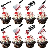 Vista 135 de Rsstarxi Paquete de 36 adornos para cupcakes de Halloween, bruja, fantasma, magdalenas, murciélagos, arañas, gatos, decoración de pasteles