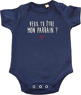 Body Bébé Veux tu être Mon Parrain Cadeaux personnalisés pour Annonce, Naissance, Baby Shower