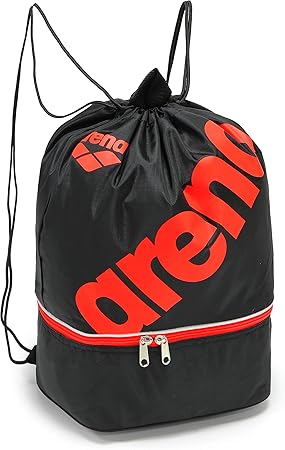 Amazon アリーナ スイム バッグ プール スイミング 水泳 2ルーム キッズ 子供 小学生 中学生 2ルーム プールバッグ Aeanja03 Blk Arena アリーナ プールバッグ
