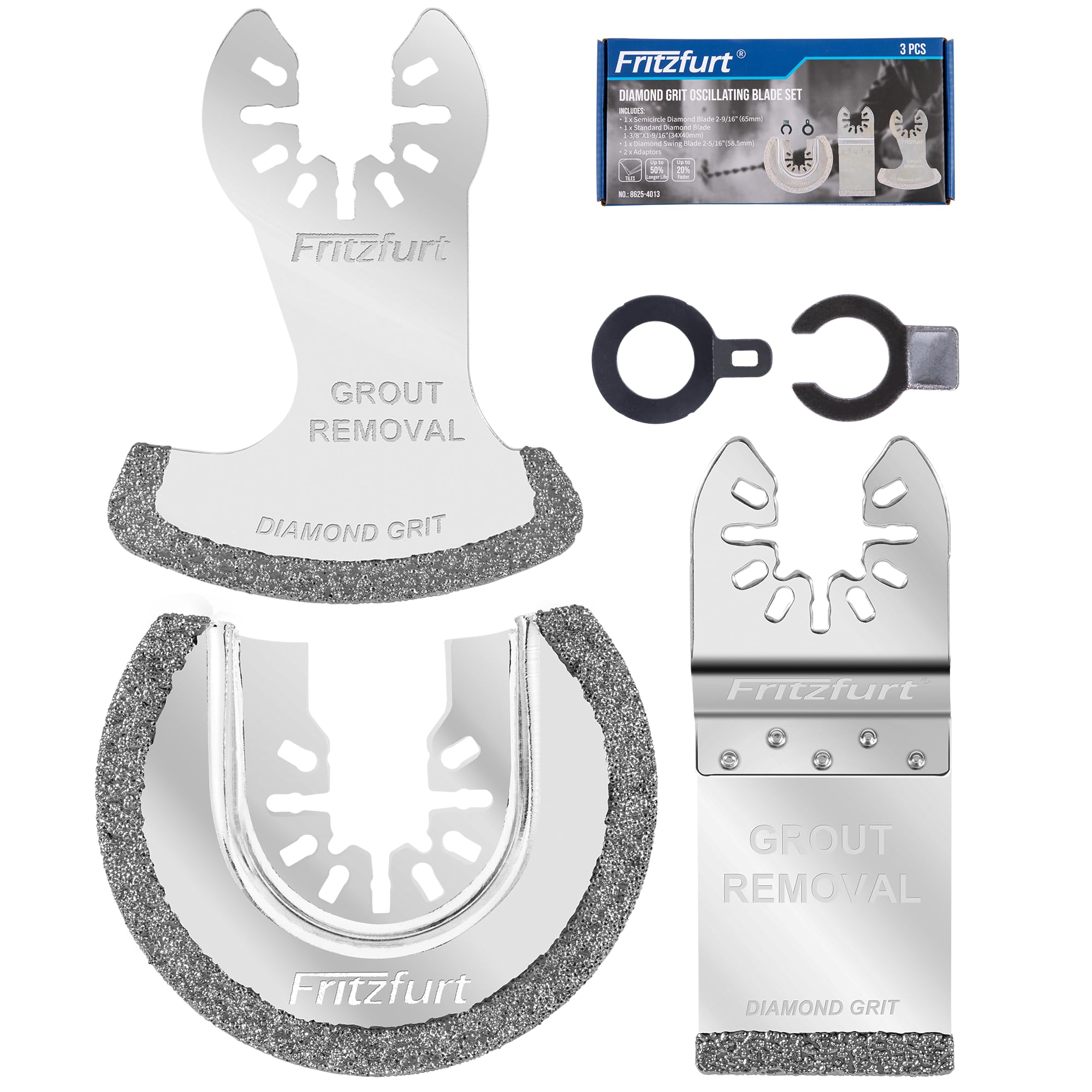 3 Pcs Diamond Oscillating Tool Blades, Grout Removal Blade for Oscillating Tool, Removal…