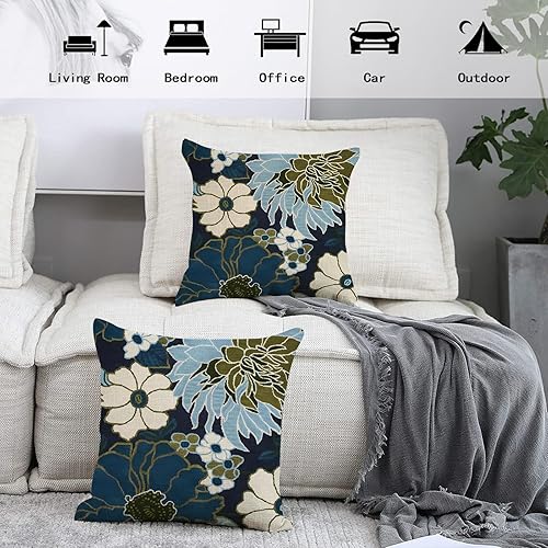 Miniatura 6 de eshabear Juego de 2 fundas de almohada decorativas de 18 x 18 pulgadas, decoración del hogar para sala de estar, cama, sofá, porche (18 x 18