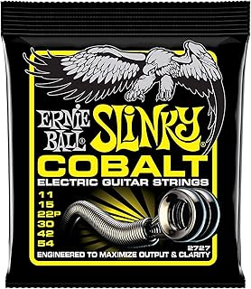 Ernie Ball Cobalt Beefy Slinky 11-54 Set - includes 6 free plectrums