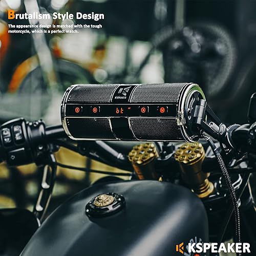 Vista 3 de Altavoces para Motocicleta Bluetooth Impermeables Sistema de Radio de Audio con Amplificador Integrado, Ideal para ATV, Scooter, Bicicleta, Vehículo