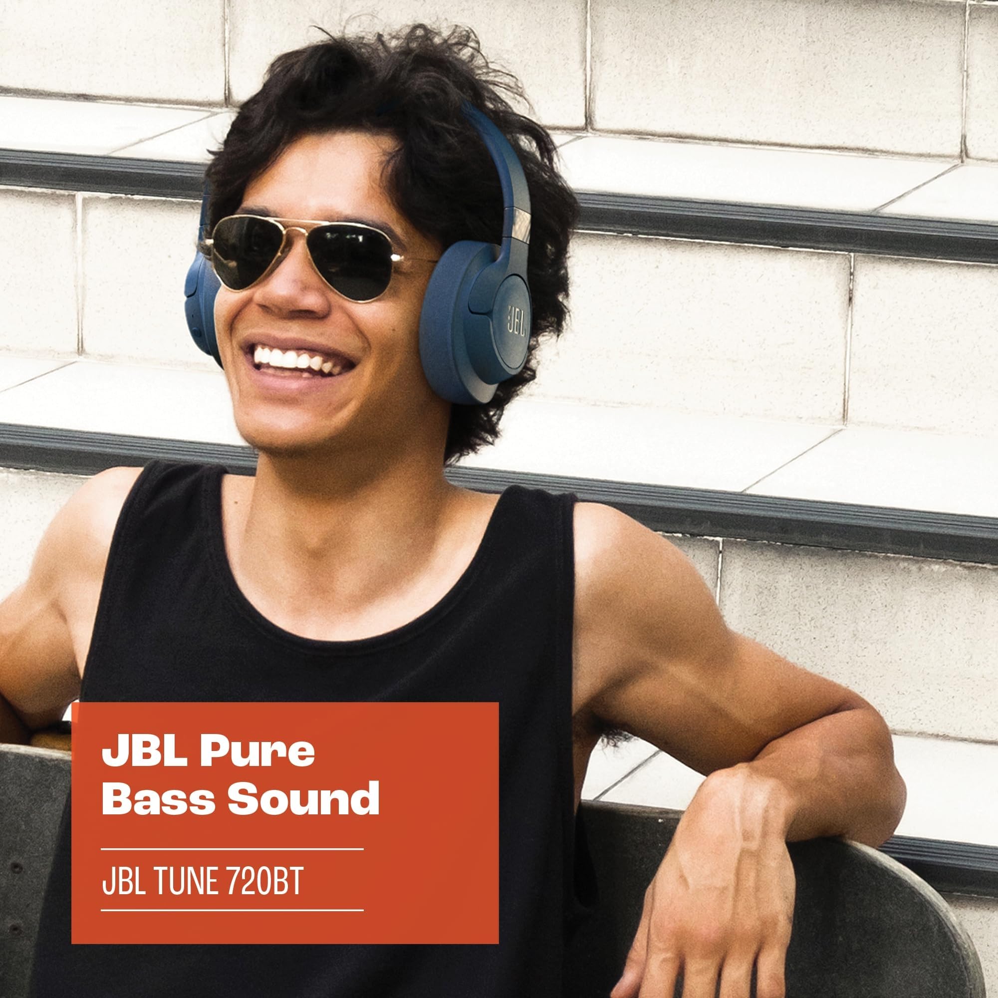 JBL Tune 720 BT Wireless Over-Ear-Kopfhörer – Mit JBL Pure Bass Sound, Bluetooth und leichtem, faltbarem Design – Bis zu 76 Stunden Musikwiedergabe – Schwarz