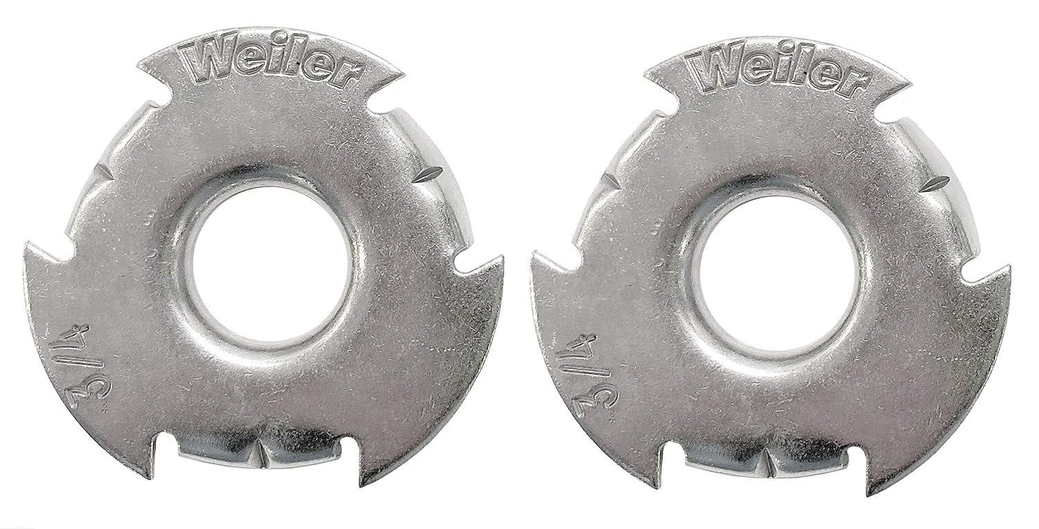 Weiler 03811 Metal Adapters, 2" To 3/4" Arbor Hole, Made in the USA (Pack of 2)