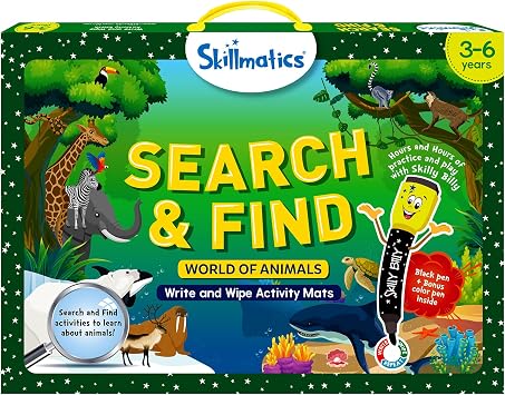17% off: Skillmatics Search and Find Animals – Reusable Preschool Learning Activity