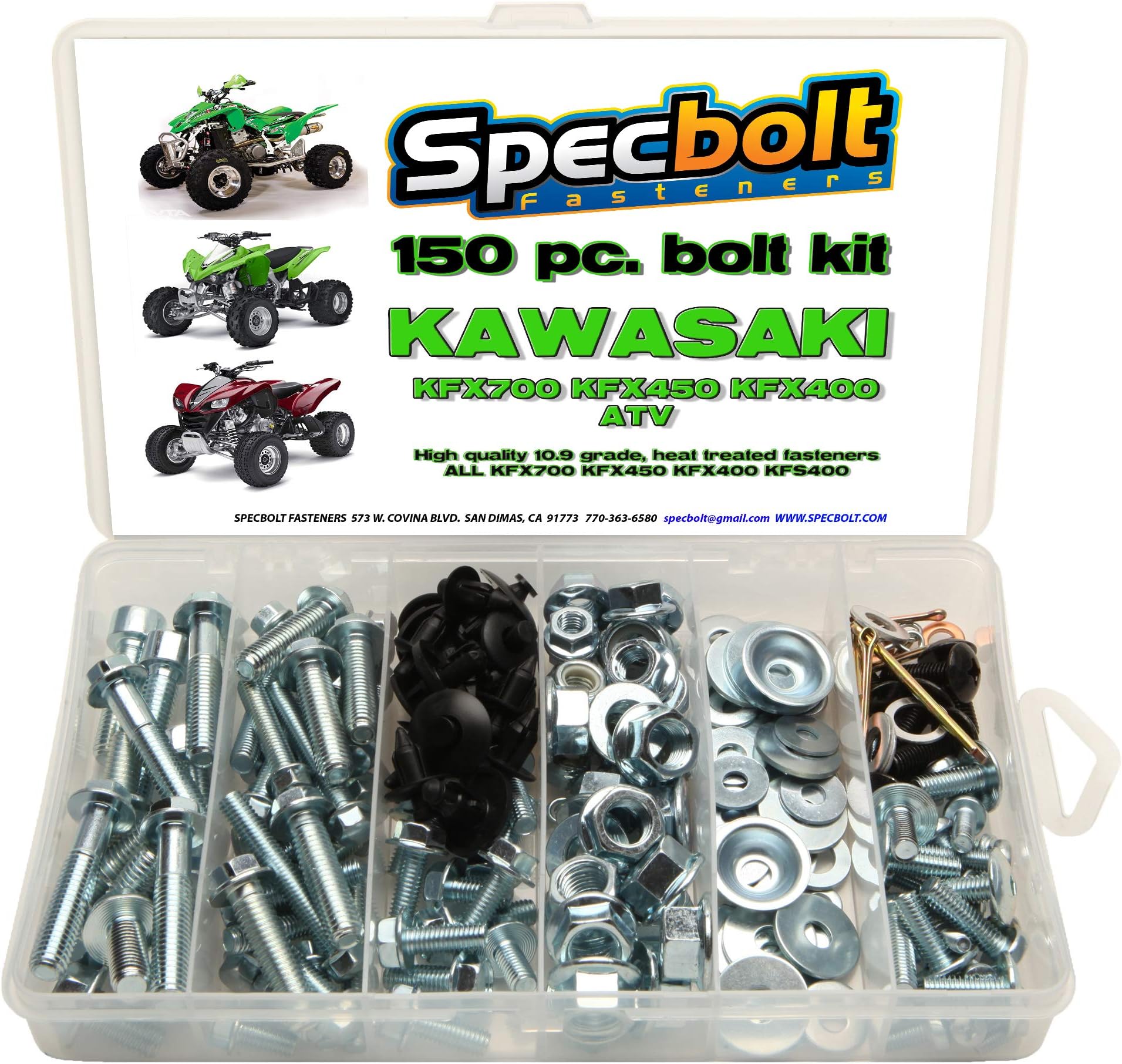 250pc Specbolt Yamaha Raptor 600 660 700 Bolt Kit For - Foto 8