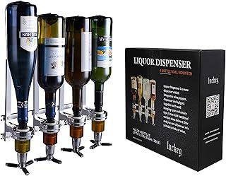 PERA 4 butelki dozownik alkoholu montowany na ścianie butelka stojak na napoje uchwyt ścienny do picia piwa dozownik wina do baru domu na imprezę