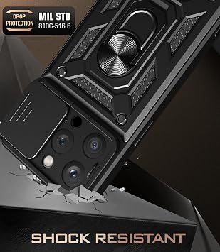 For Huawei Nova 9 Case with Slide Camera Protective Cover & Rotatable Kickstand, Military Grade Shockproof Anti-Scratch Cover for Nova 9 - Silver