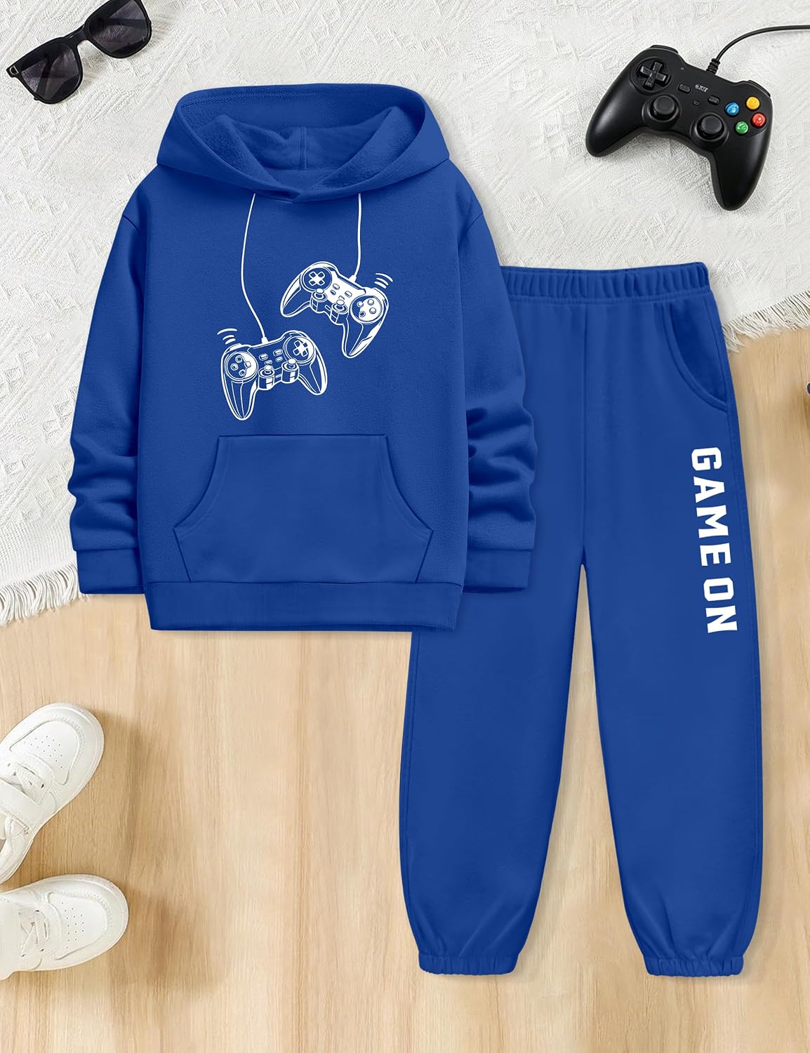 Boys Clothes Hoodie and Joggers Set Game Print Boys Outfits 6-12Y