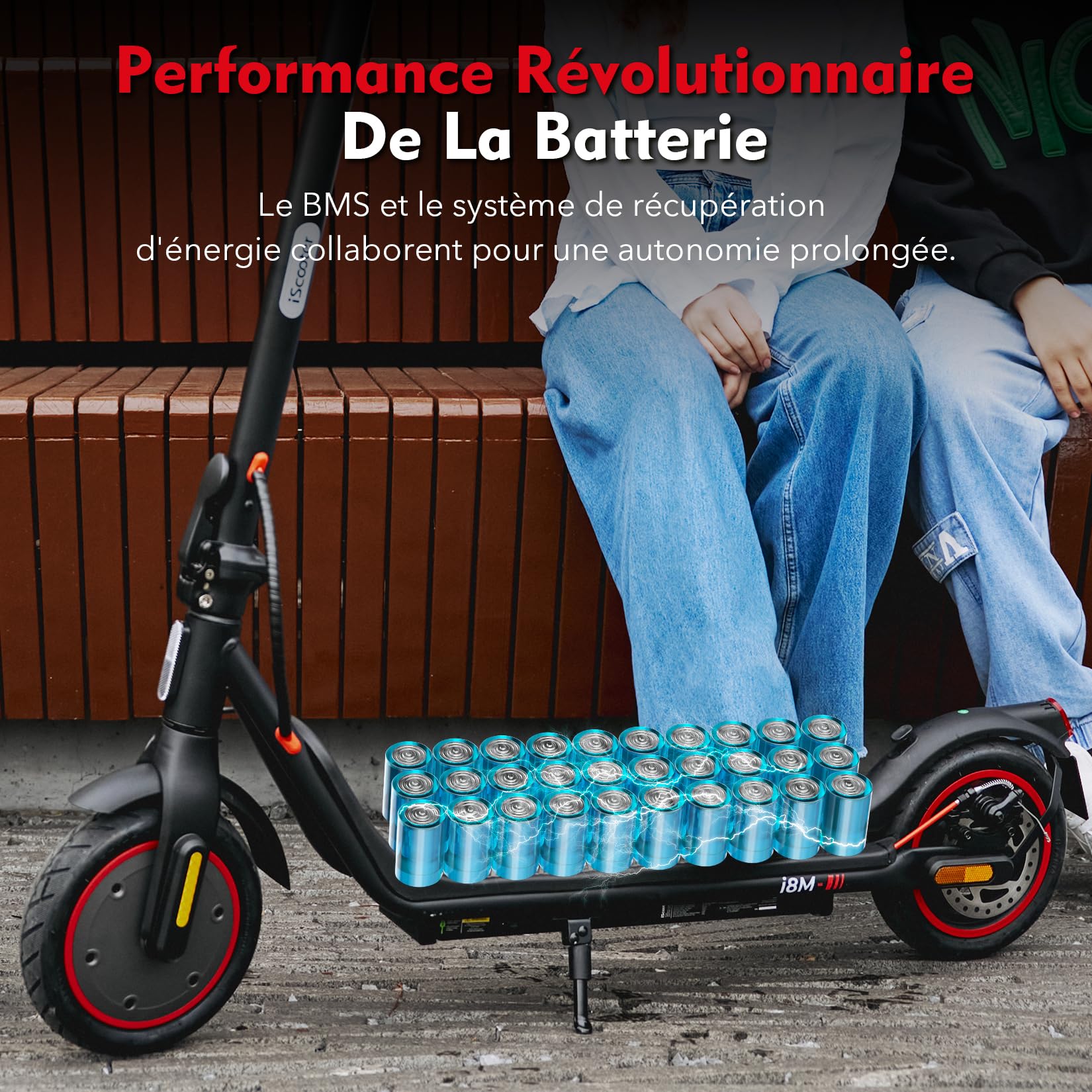 iScooter i8M Trottinette Électrique Pliable pour Adulte | Moteur 450W (Pic 500W) | Batterie 36V Haute Capacité | Autonomie 25km | Idéale pour Commute Urbaine & Trajets Quotidiens | APP