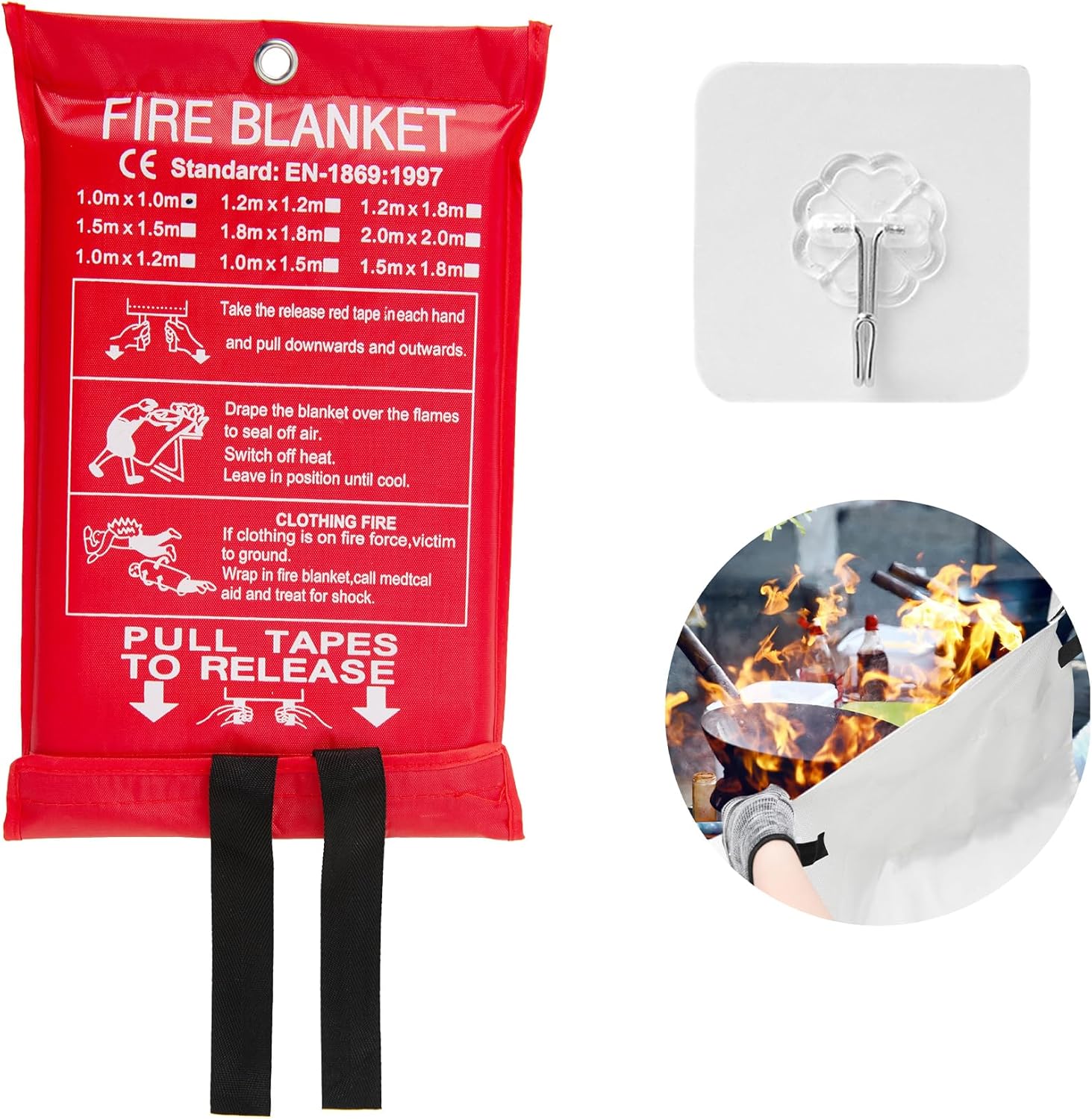 Yatikt Emergency Fire Blanket,Prepared Hero Emergency Fire