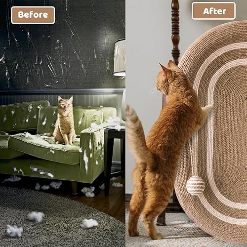 Miniatura 4 de Tang's Bonito tapete para gatos, muebles originales para gatos de cama rascadora para gatos, duradero y reutilizable, tapete de atracción para