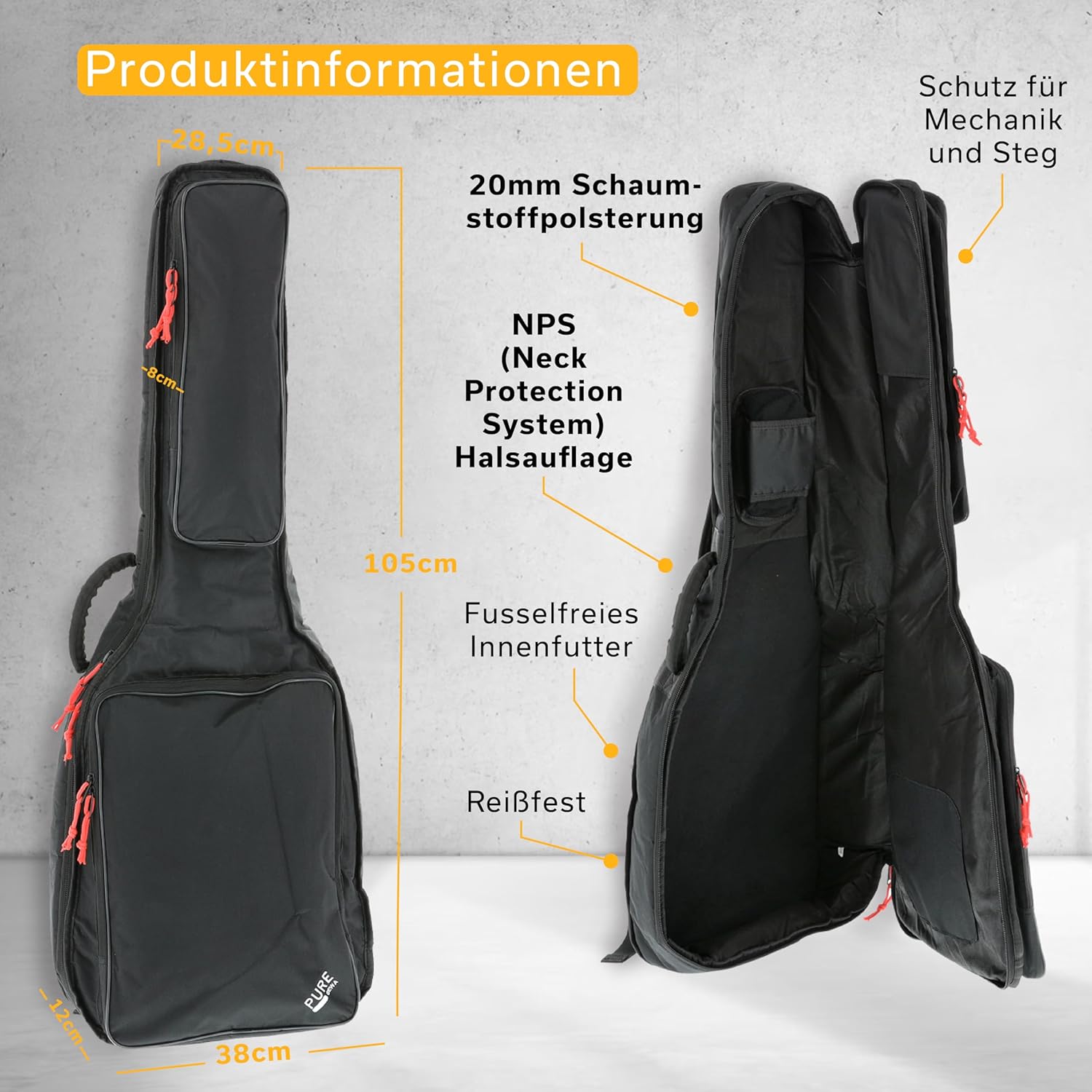 Gewa Pure Bag 20mm Nylon Guitar 4/4