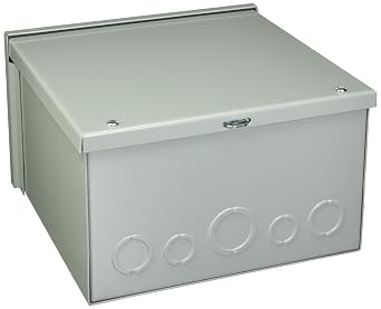 Hoffman A10R106 NEMA 3R Enclosure, Screw Cover, Galvanized, Paint Finish, 10" x 10" x 6"