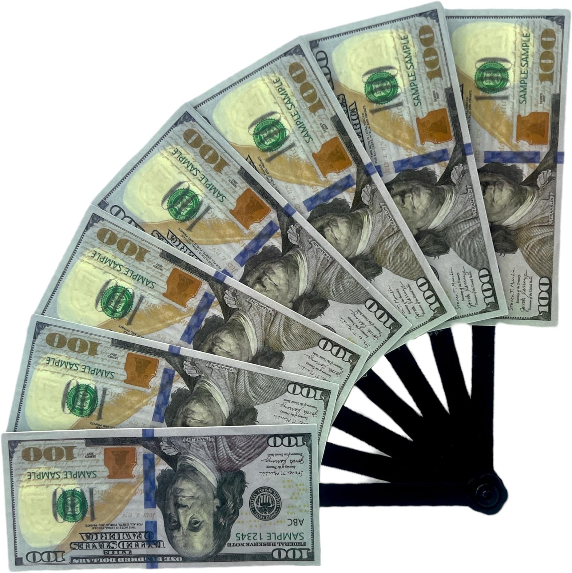 100 Dollar Note Design Folding Hand Fan - USA Souvenir - Novelty US Dollars Bill - Foldable Hand Fan - Wall Decoration Party - USA Gift