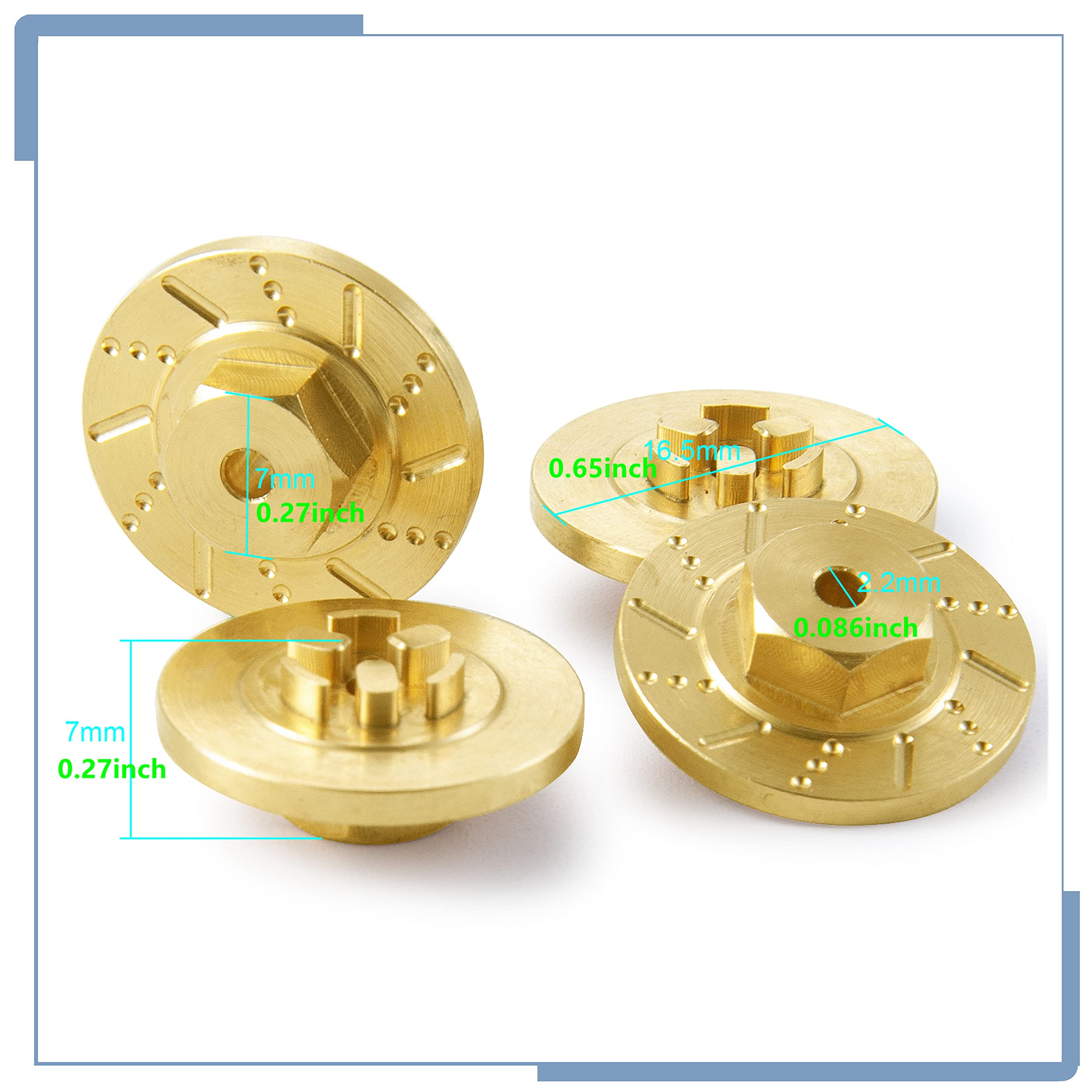 Amazon.com: Zolikar RC Brass Hex Hub Adapters with Brake Disc for