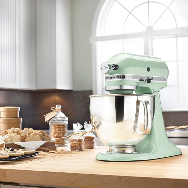 KitchenAid Artisan Series 5 Quart Tilt Head Stand Mixer with Pouring Shield KSM150PS, Pistachio - 3