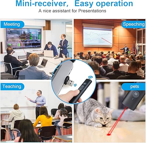 Vista 34 de Control remoto inalámbrico de presentador, clicker de presentación con hipervínculo y control remoto de volumen, PowerPoint Office Presentation