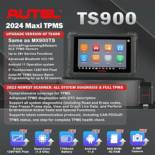 Miniatura 2 de Autel Escáner MaxiTPMS TS900 Autel TPMS Herramienta de programación TPMS Full TPMS Control bidireccional Todos los diagnósticos del sistema Programa