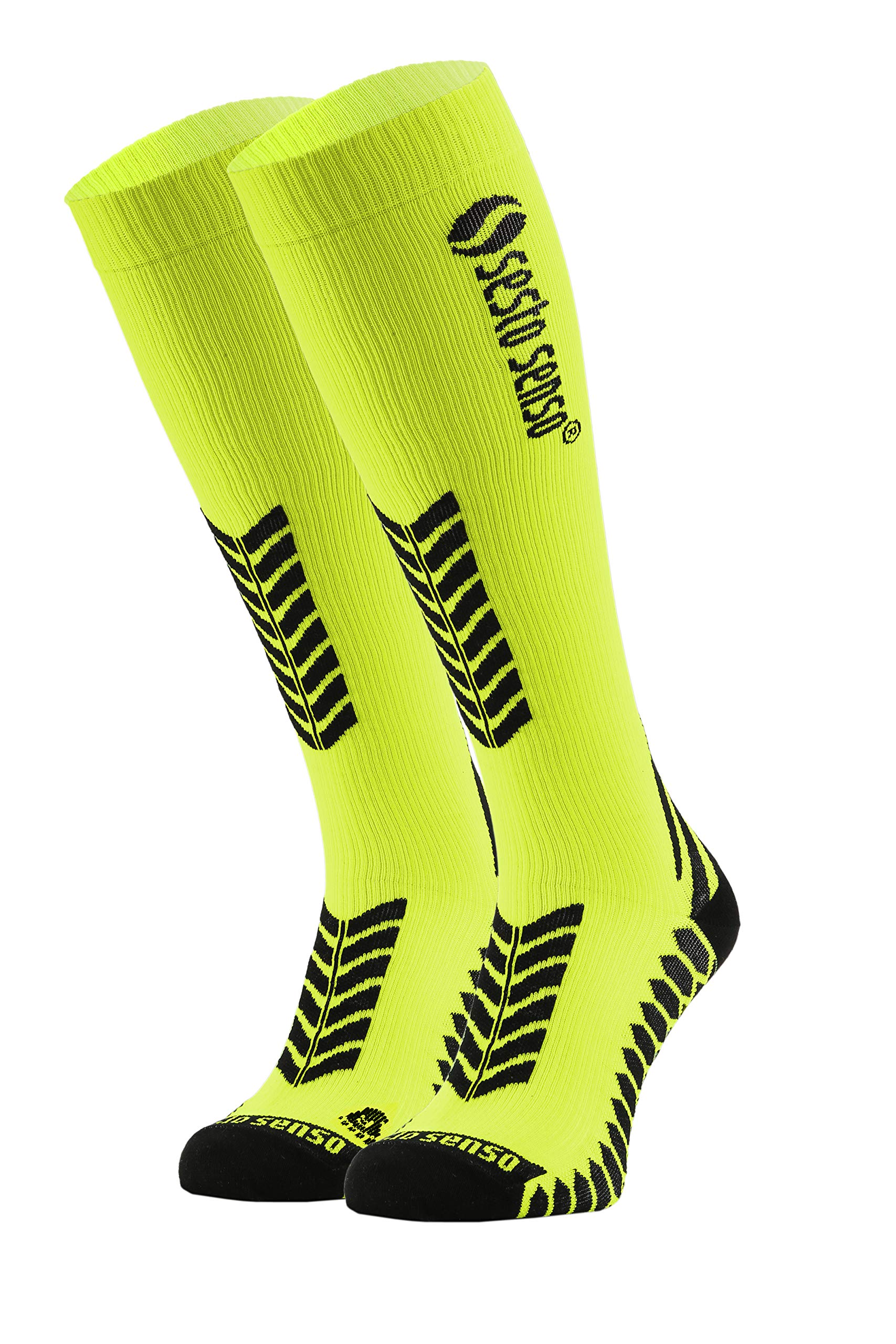sesto senso Chaussettes de Contention Femme Homme Bas de Compression pour Le Sport Course