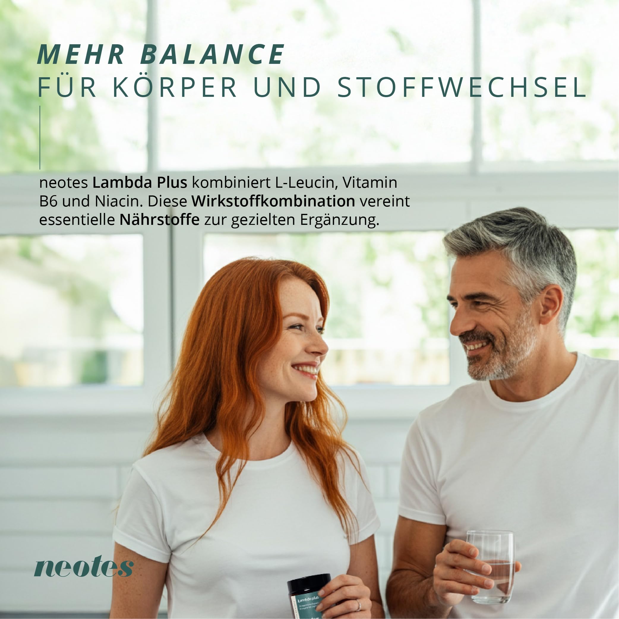 Lambda Plus – 2250mg Leucin + B6 & Niacin – 60 Kapseln für 20 Tage – Hochdosierte Aminosäuren – Verringert Müdigkeit & unterstützt Hormone – Vegan