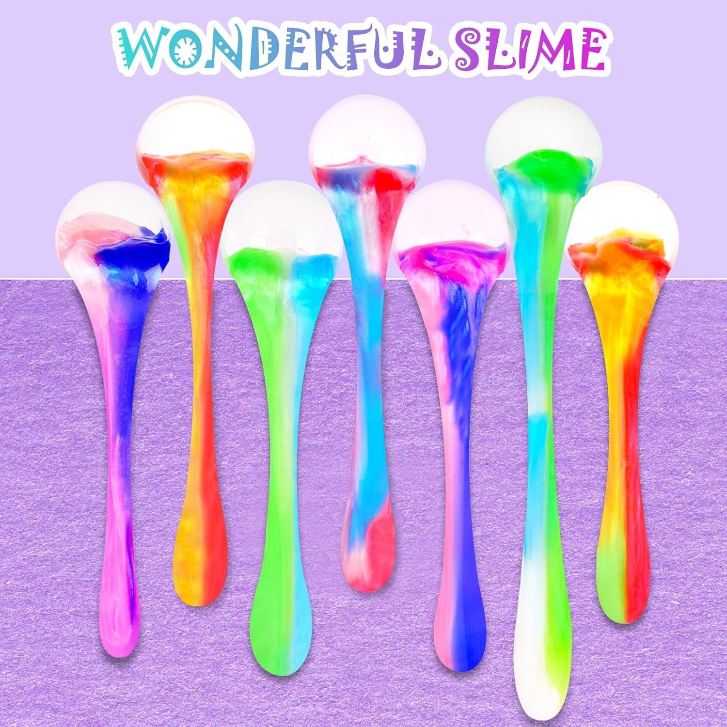 7 Pack Galaxy Slime Kit for Kids, Glitter Space Slime Party Favors, Stretchy Mess-Free Cosmic-Themed Sensory Toys, Birthday Easter Slime Eggs Goodie Bag Fillers Classroom Rewards for Boys Girls