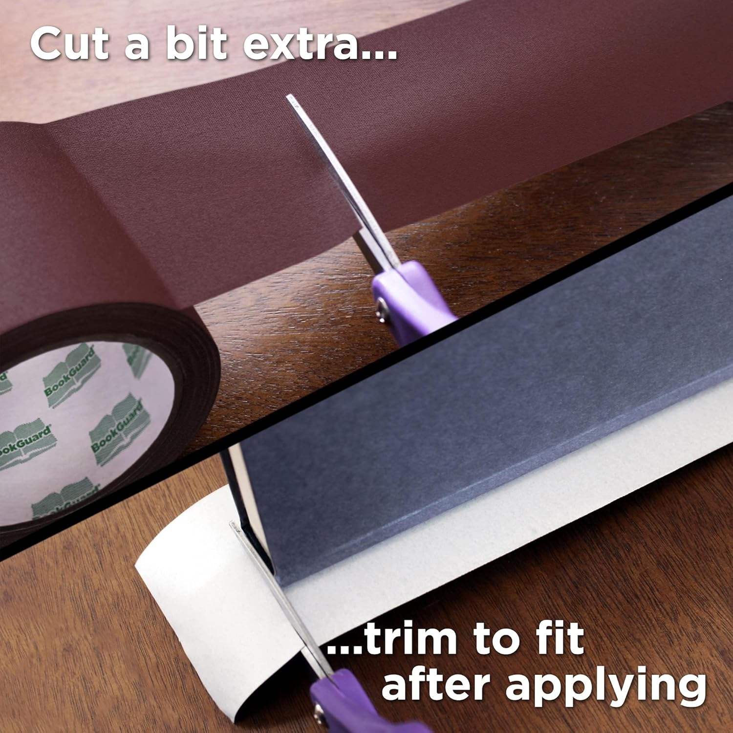 BookGuard 3 inch Premium Bookbinding Repair Cloth Tape, 15 Yard Roll, Burgundy